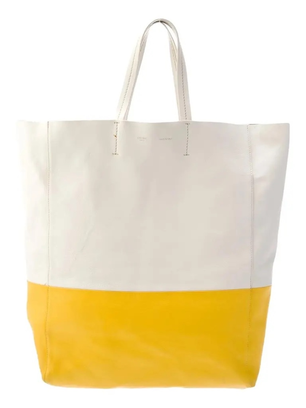 Celine Colorblock Vertical Cabas Leather Tote